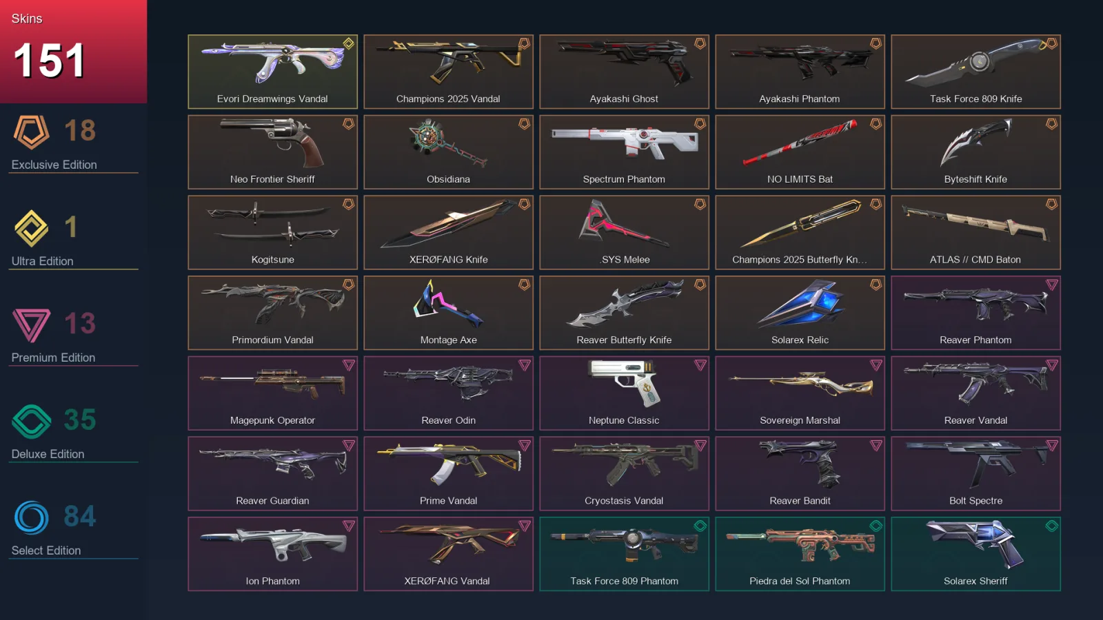 NA | Lv378 | Unranked | 151 Skin | 28 Agent | 173 Buddy