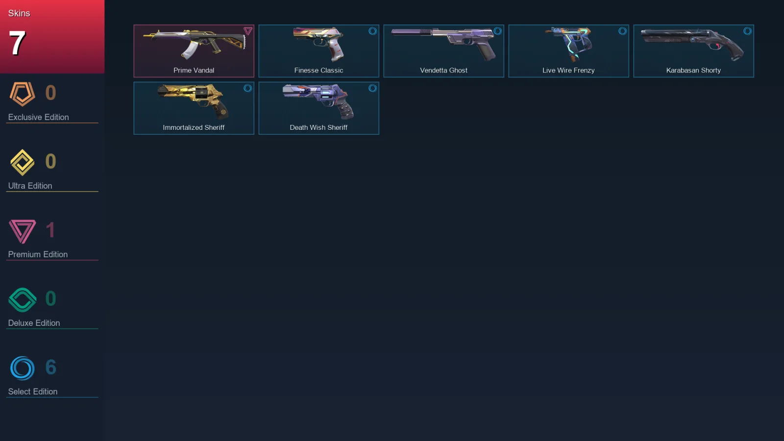 NA | Lv129 | Unranked | 7 Skin | 22 Agent | 49 Buddy