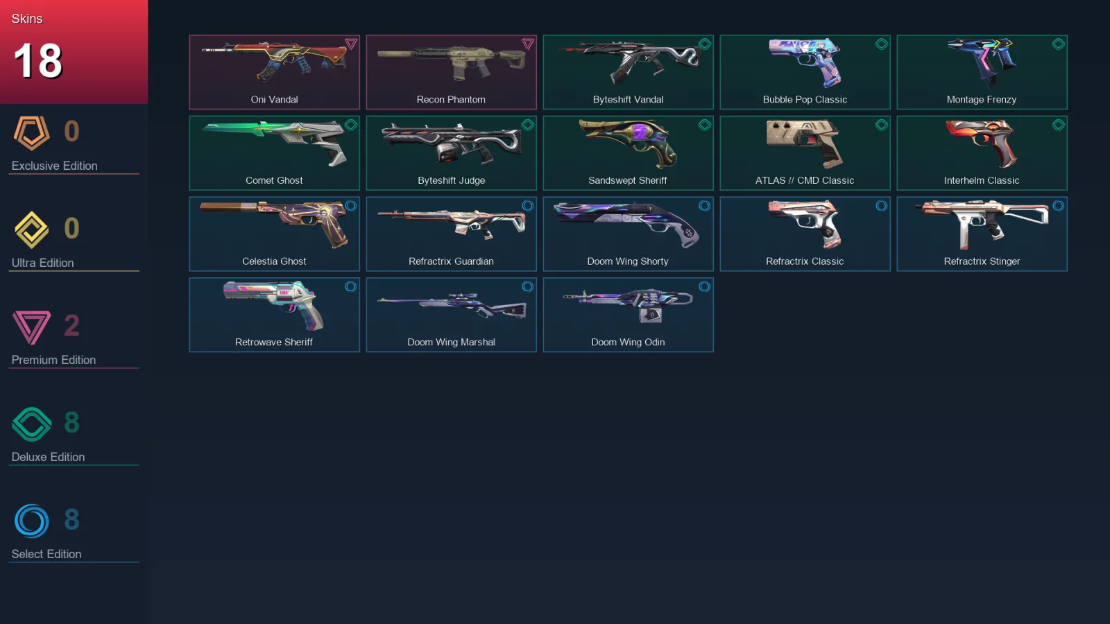 AP | Lv205 | Unranked | 18 Skin | 28 Agent | 67 Buddy — Valorant account