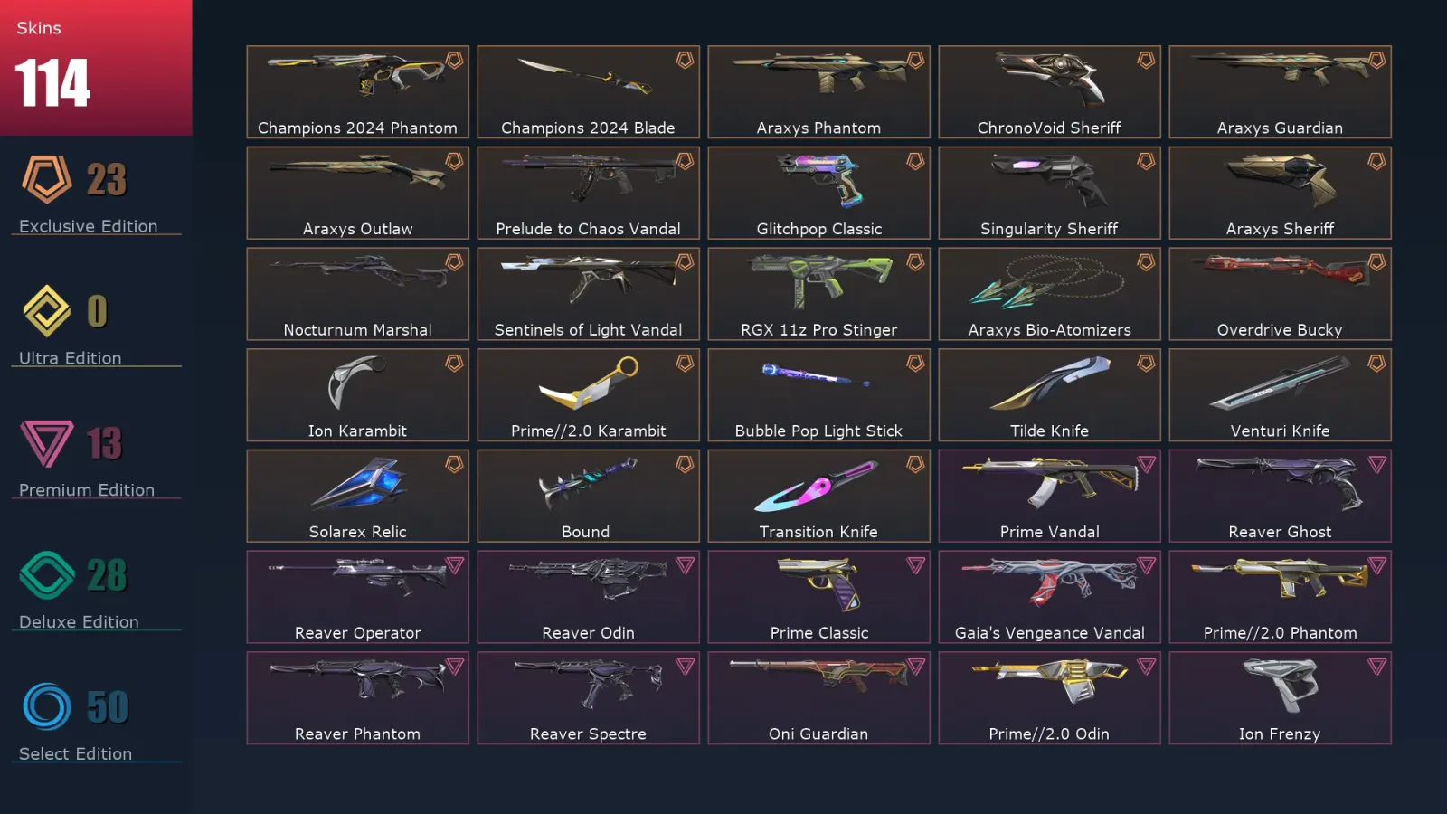 [Valorant] | EU | Level 285 | Diamond 1 | 29 Agents | 114 Skins — Valorant account