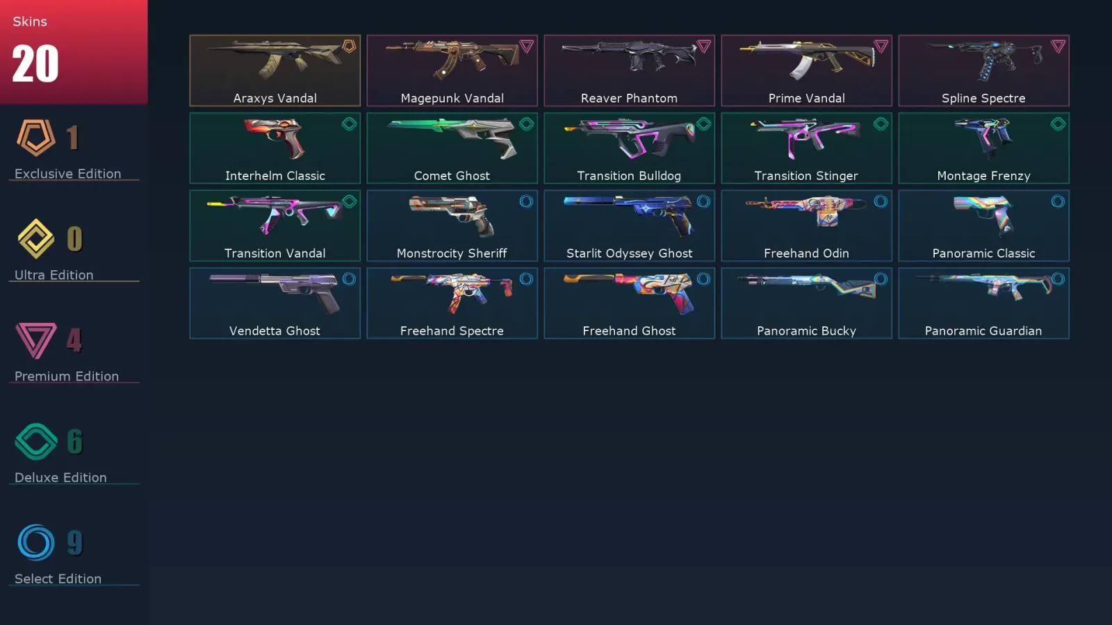 [Valorant] | EU | Level 159 | 28 Agents | 20 Skins — Valorant account