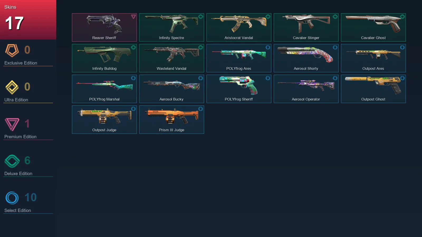 EU | Lv25 | Unranked | 17 Skin | 10 Agent | 19 Buddy