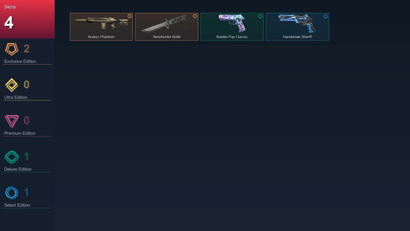 NA | Lv44 | Unranked | 4 Skin | 15 Agent | 17 Buddy