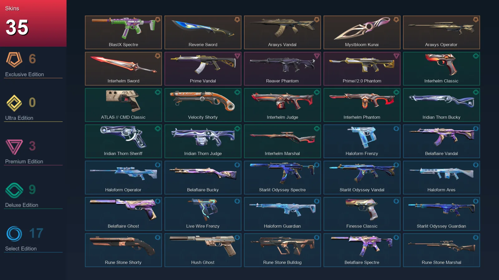 AP | Lv127 | Unranked | 35 Skin | 28 Agent | 52 Buddy — Unranked / Smurf Valorant