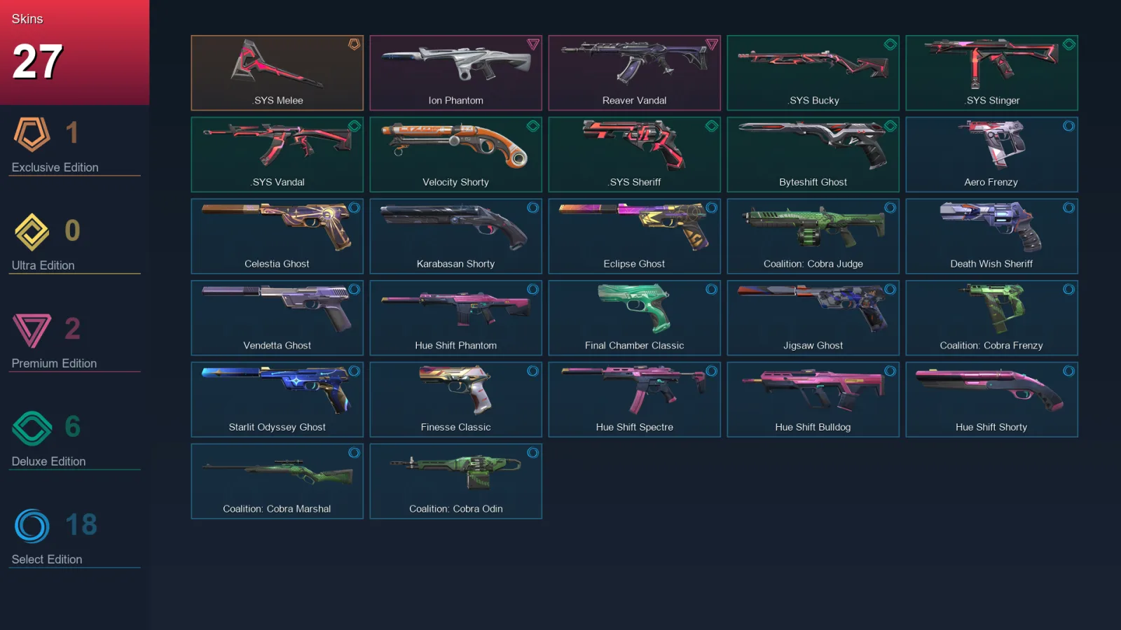 LA | Lv192 | Unranked | 27 Skin | 29 Agent | 89 Buddy