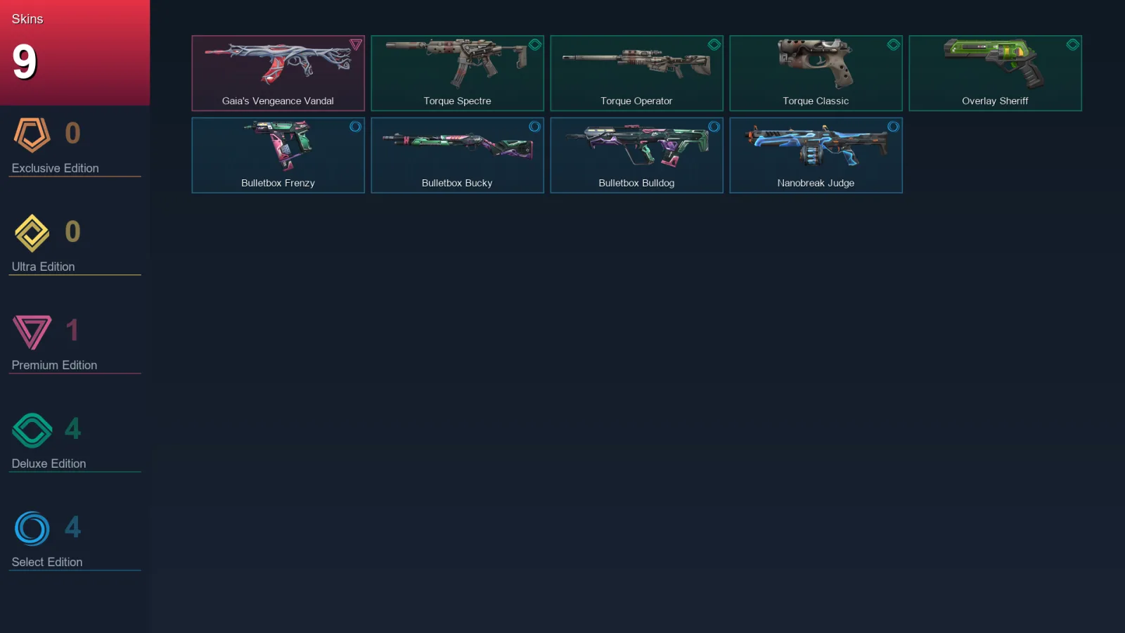 AP | Lv68 | Unranked | 9 Skin | 22 Agent | 32 Buddy