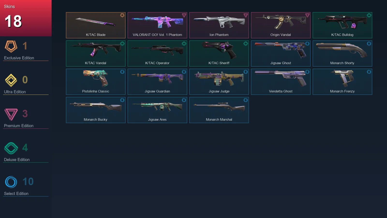 BR | Lv47 | Unranked | 18 Skin | 12 Agent | 31 Buddy — Valorant account