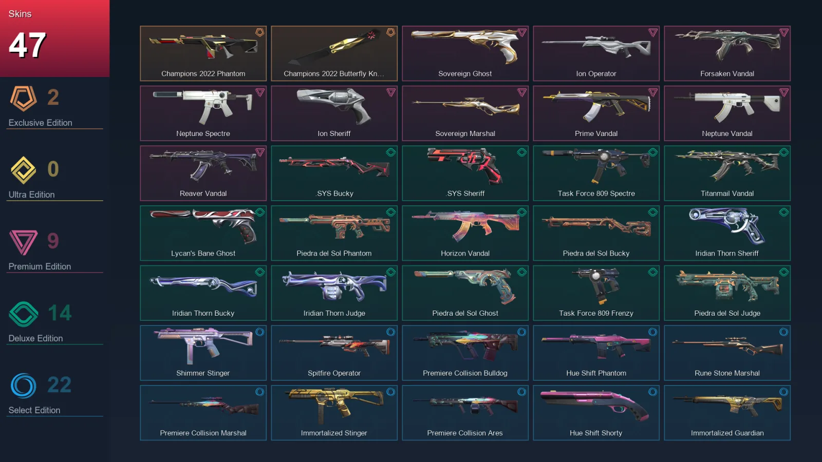 NA | Lv53 | Unranked | 47 Skin | 14 Agent | 37 Buddy — Valorant account