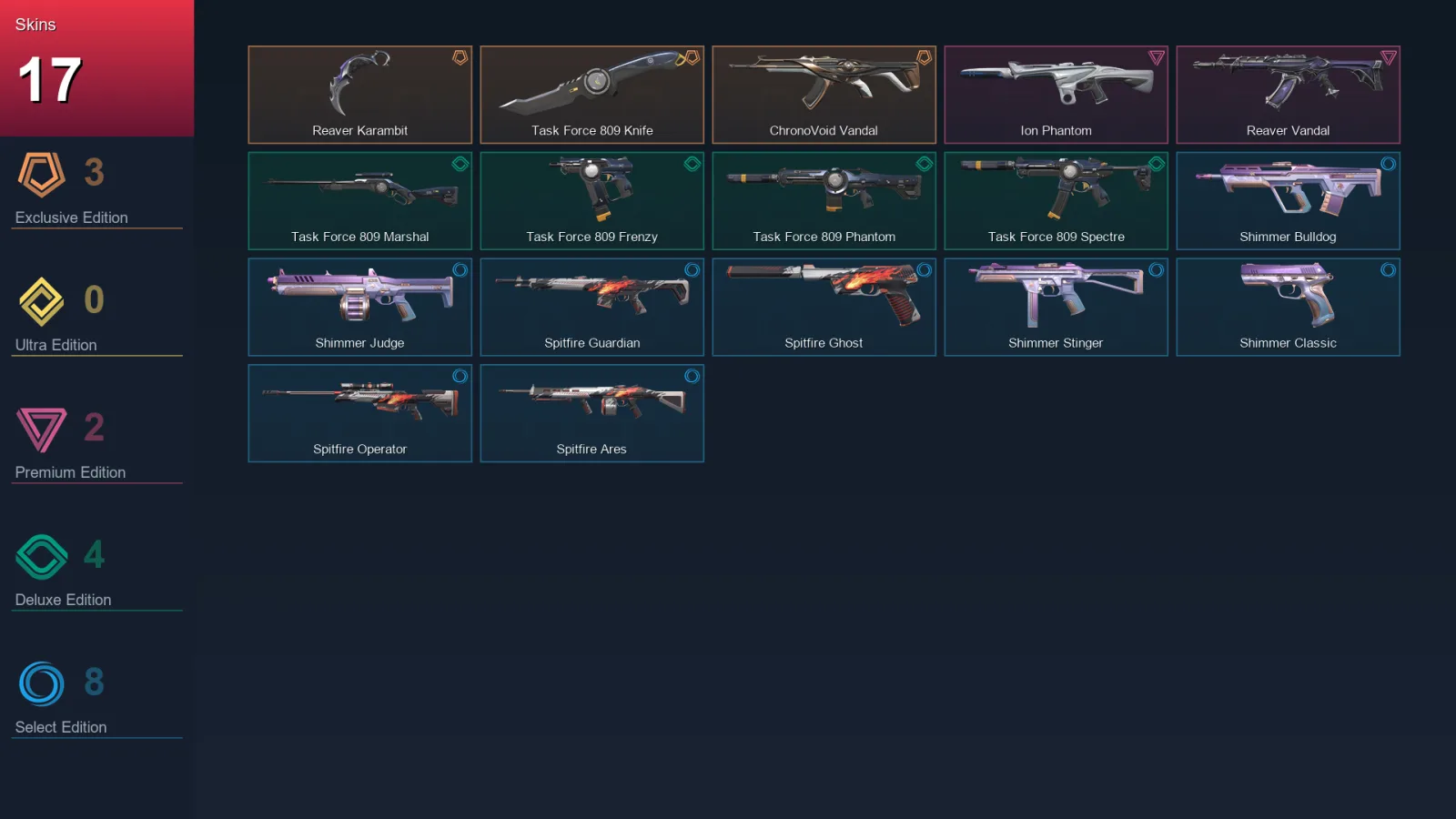 NA | Lv52 | Unranked | 17 Skin | 15 Agent | 24 Buddy — Unranked / Smurf Valorant
