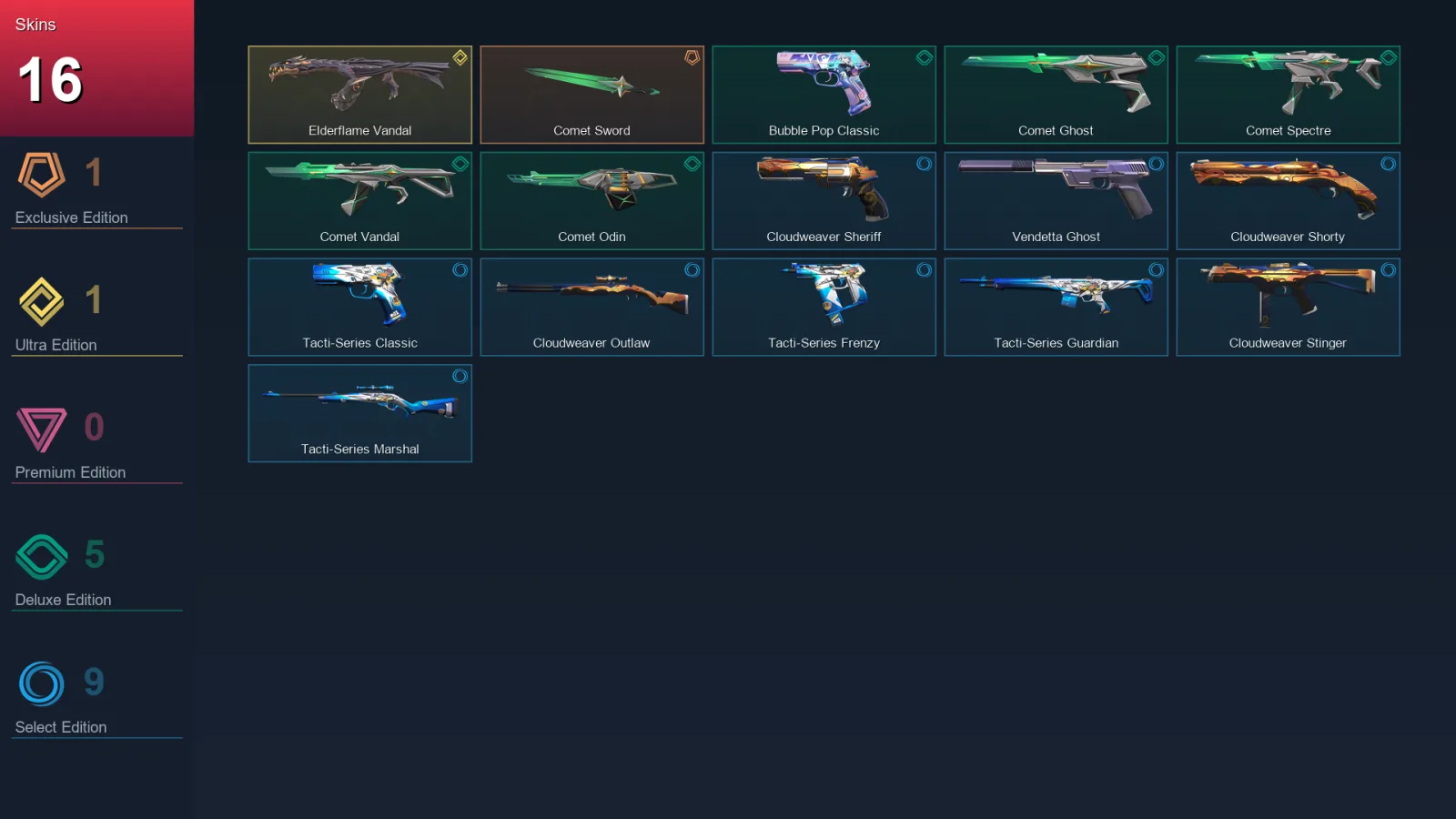 AP | Lv80 | Unranked | 16 Skin | 23 Agent | 36 Buddy — Tacti Series Classic