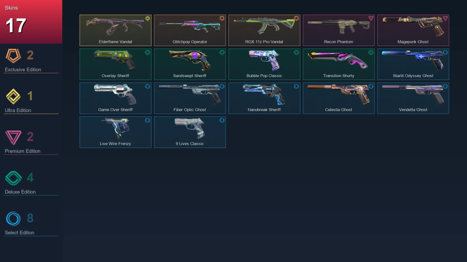 LA | Lv226 | Unranked | 17 Skin | 27 Agent | 81 Buddy — Valorant account