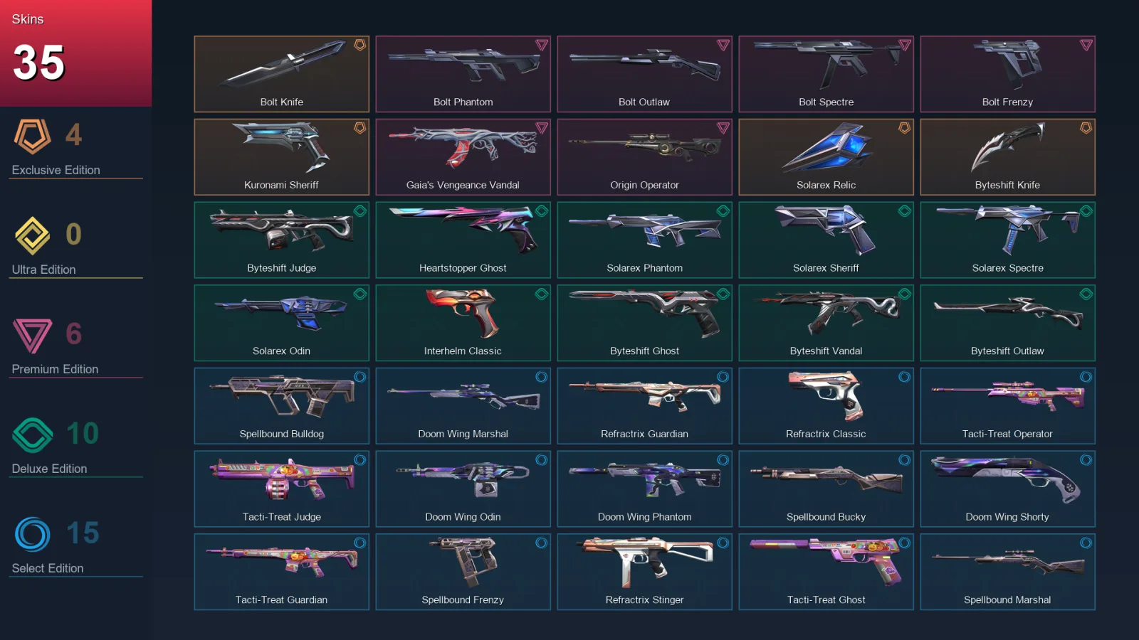 AP | Lv85 | Unranked | 35 Skin | 27 Agent | 44 Buddy
