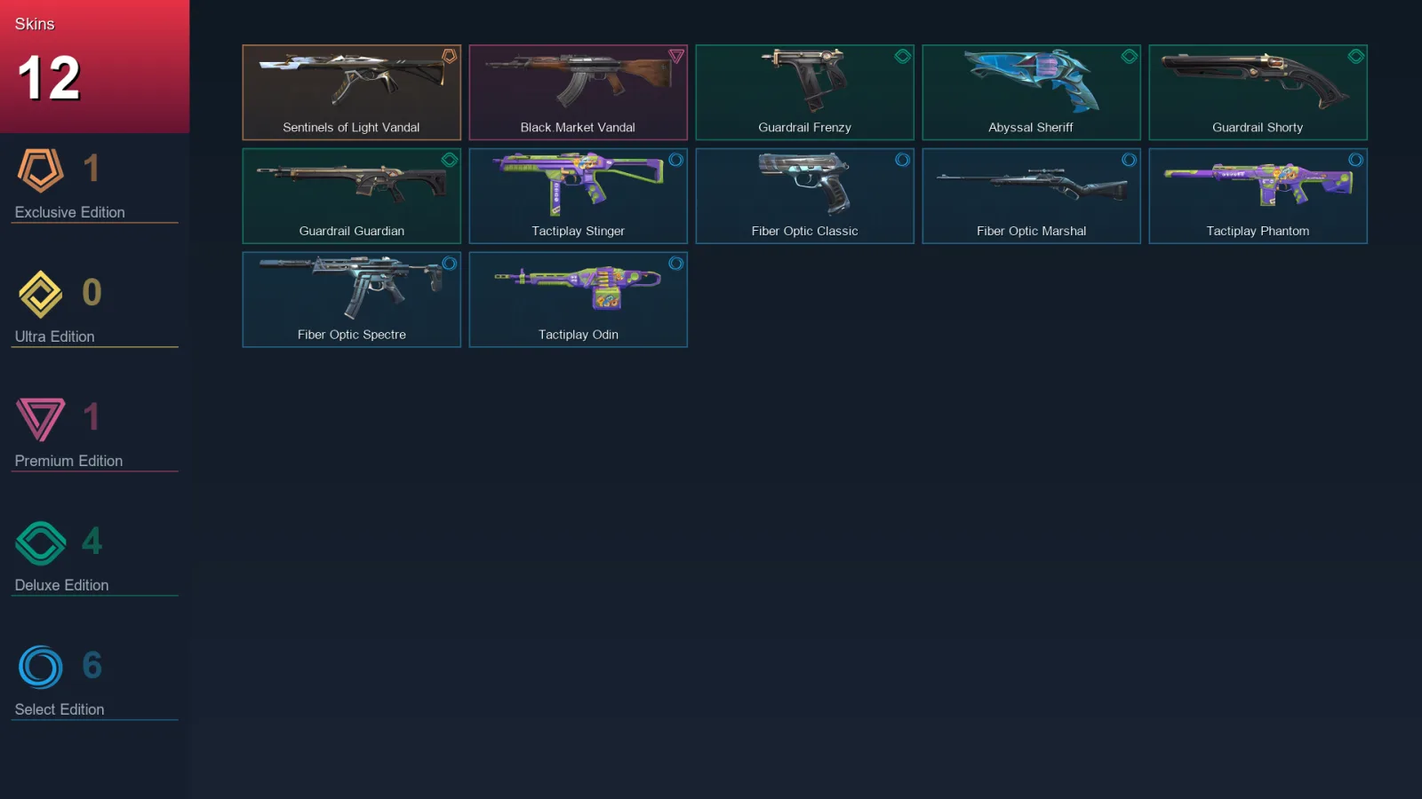 EU | Lv54 | Unranked | 12 Skin | 20 Agent | 28 Buddy