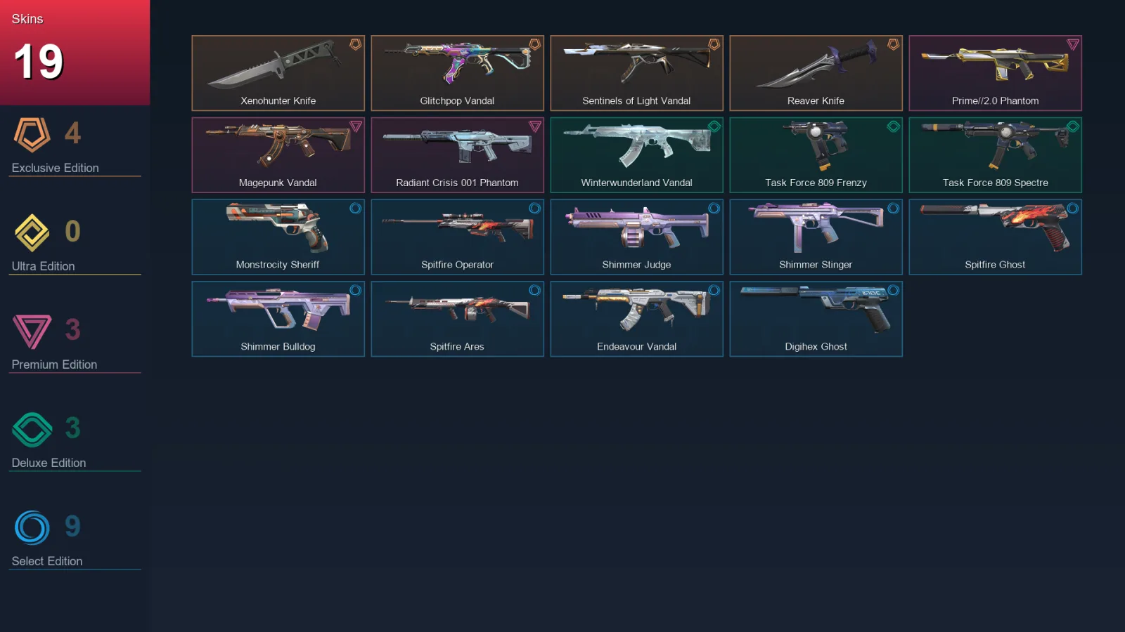 AP | Lv95 | Unranked | 19 Skin | 21 Agent | 43 Buddy