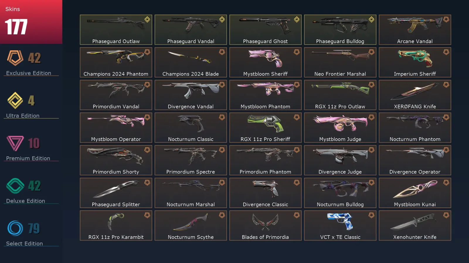 [Valorant] | EU | Level 248 | 29 Agents | 177 Skins — Valorant account