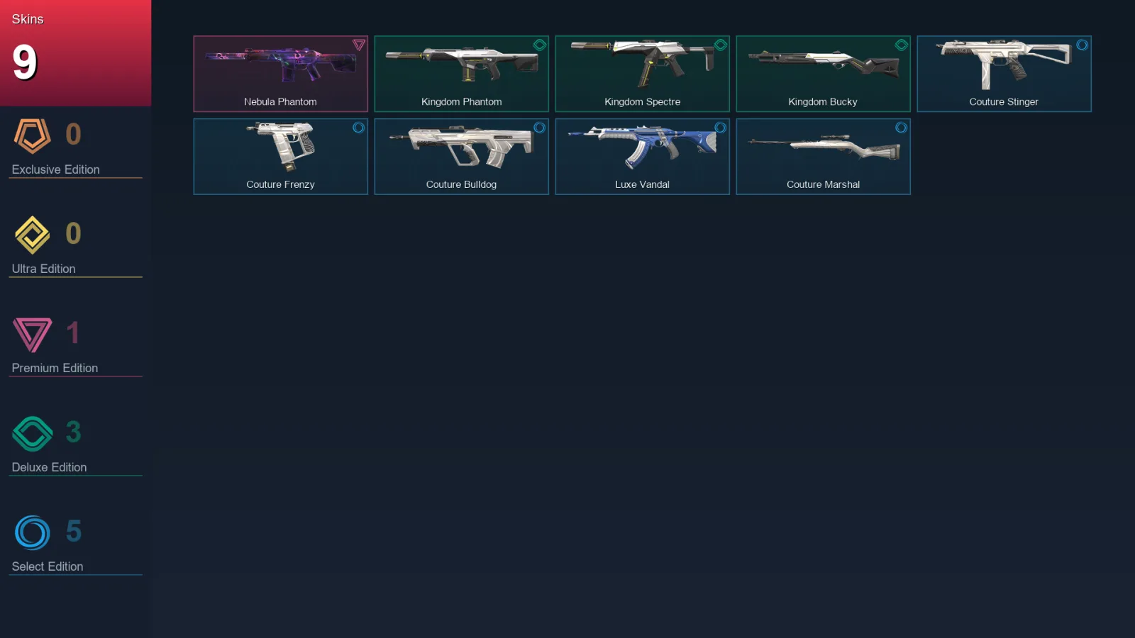 NA | Lv23 | Unranked | 9 Skin | 9 Agent | 16 Buddy