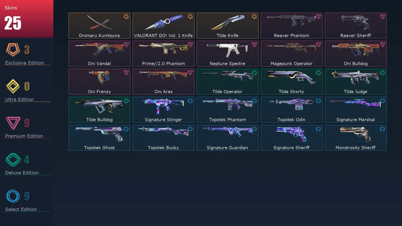 [Valorant] | EU | Level 51 | 18 Agents | 25 Skins — Valorant account