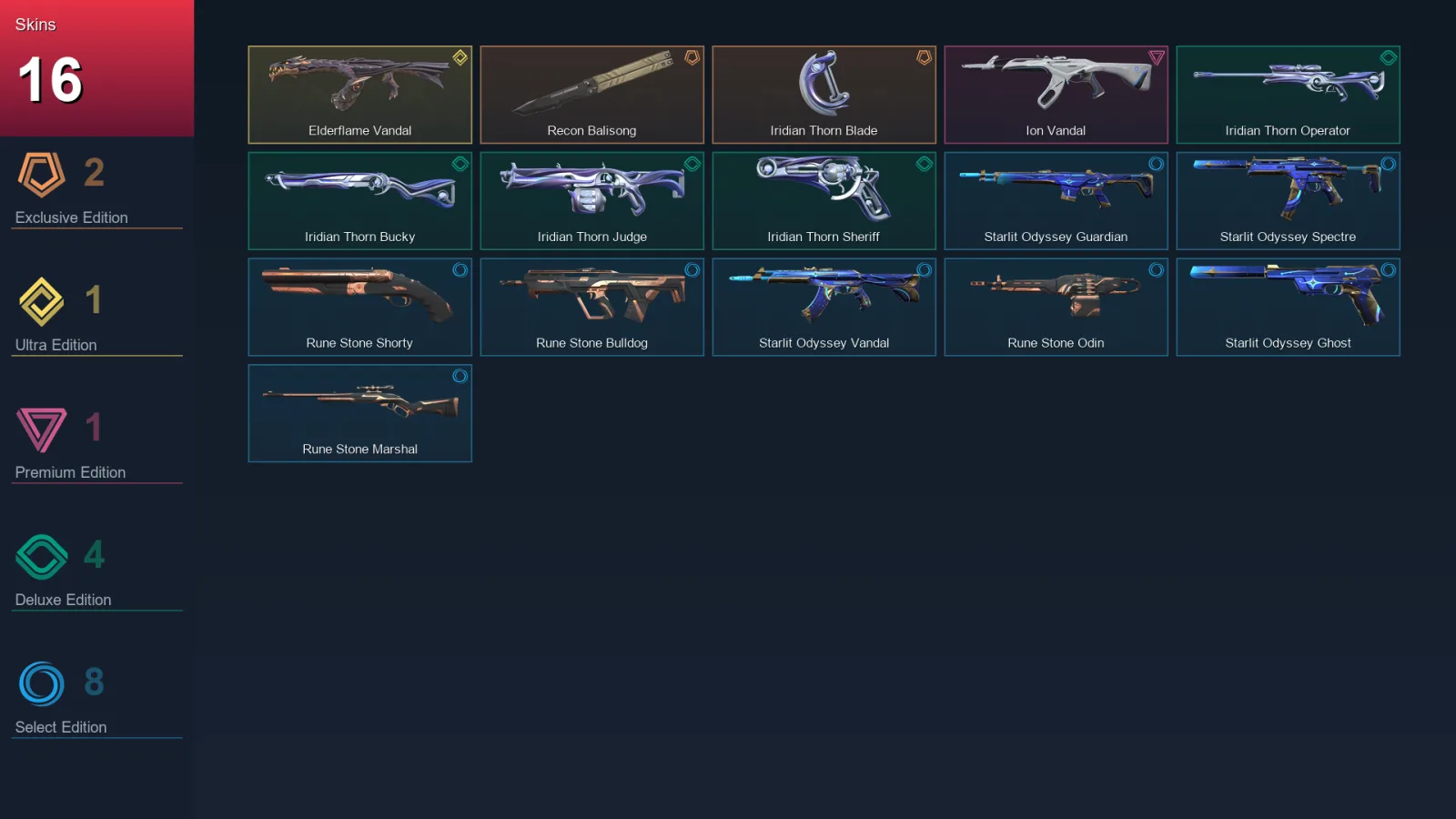 EU | Lv31 | Unranked | 16 Skin | 11 Agent | 15 Buddy