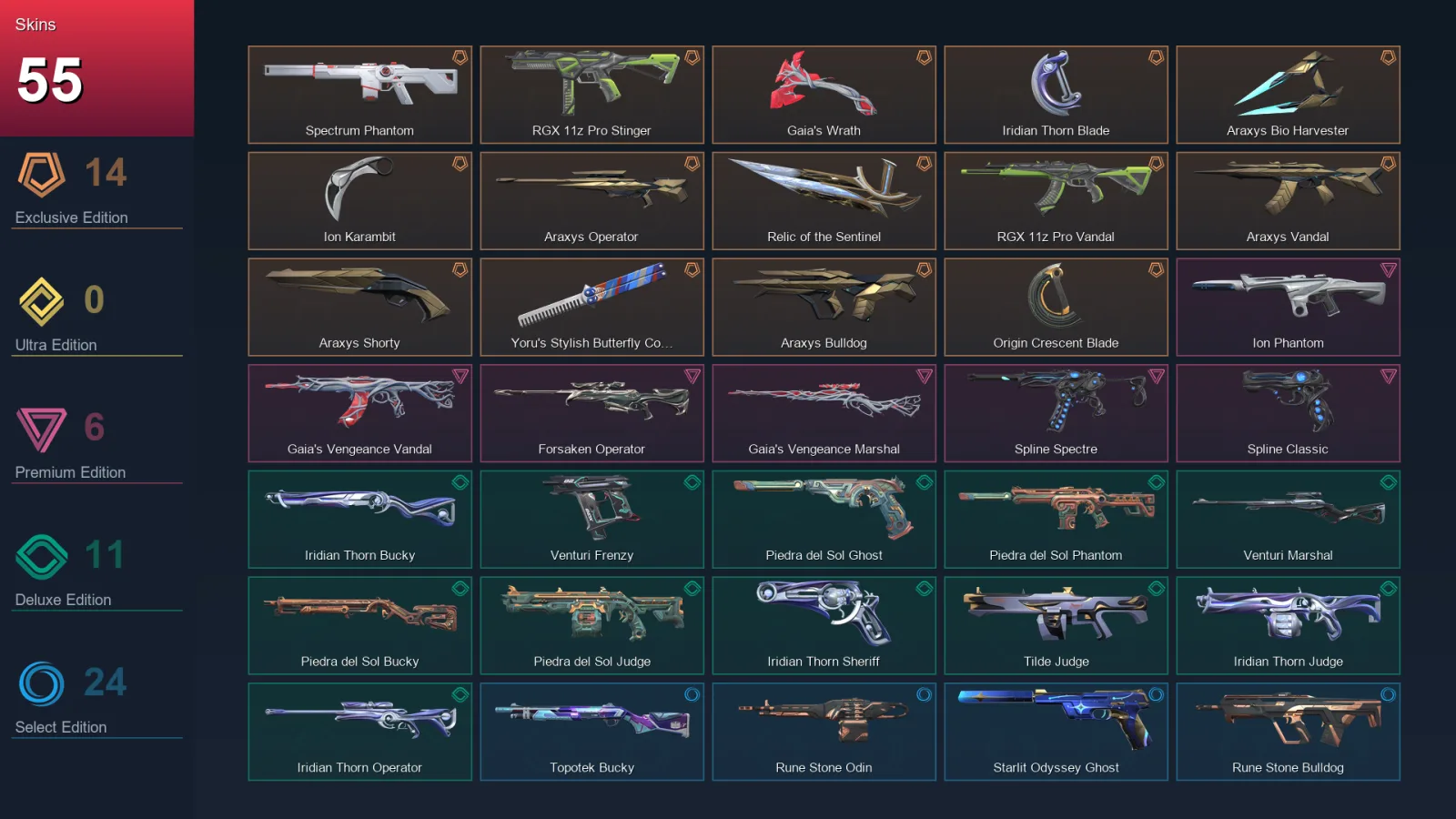 AP | Lv112 | Unranked | 55 Skin | 28 Agent | 79 Buddy