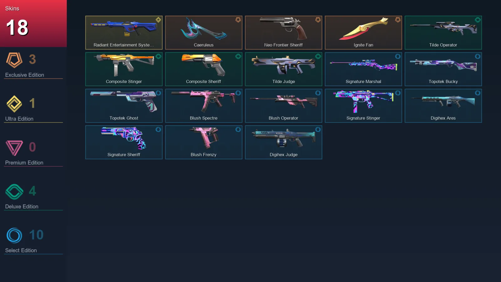 EU | Lv31 | Unranked | 18 Skin | 15 Agent | 16 Buddy — Valorant account