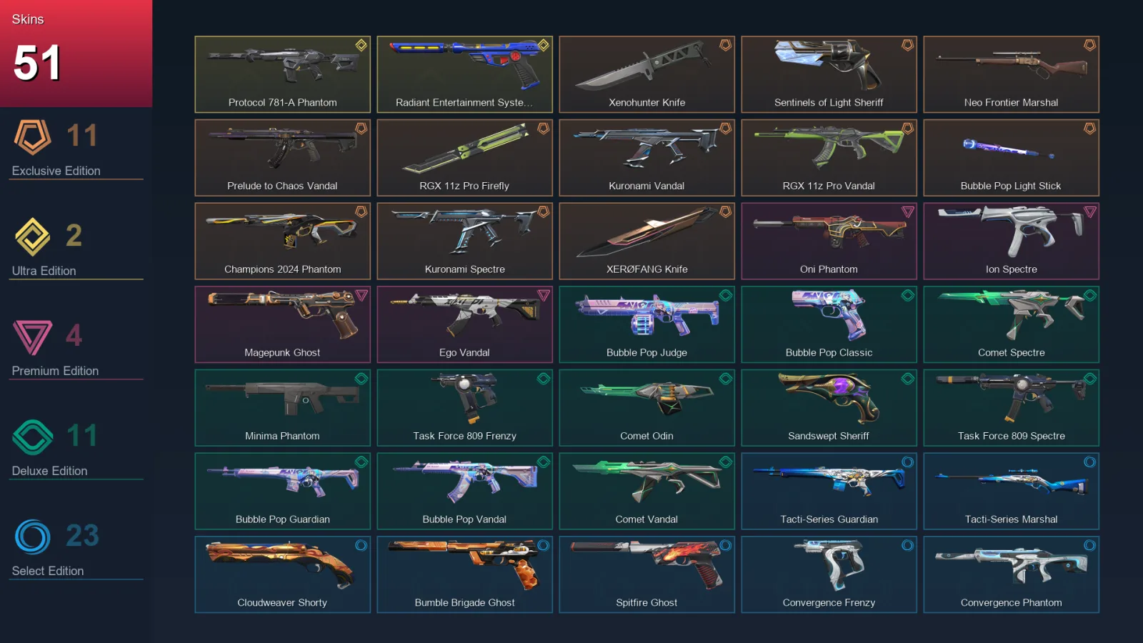 EU | Lv86 | Unranked | 51 Skin | 24 Agent | 40 Buddy — Valorant account