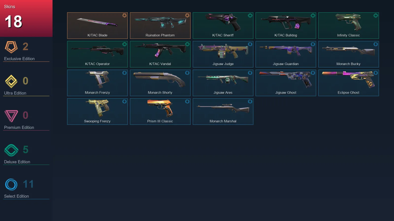 AP | Lv67 | Unranked | 18 Skin | 16 Agent | 33 Buddy — Valorant account