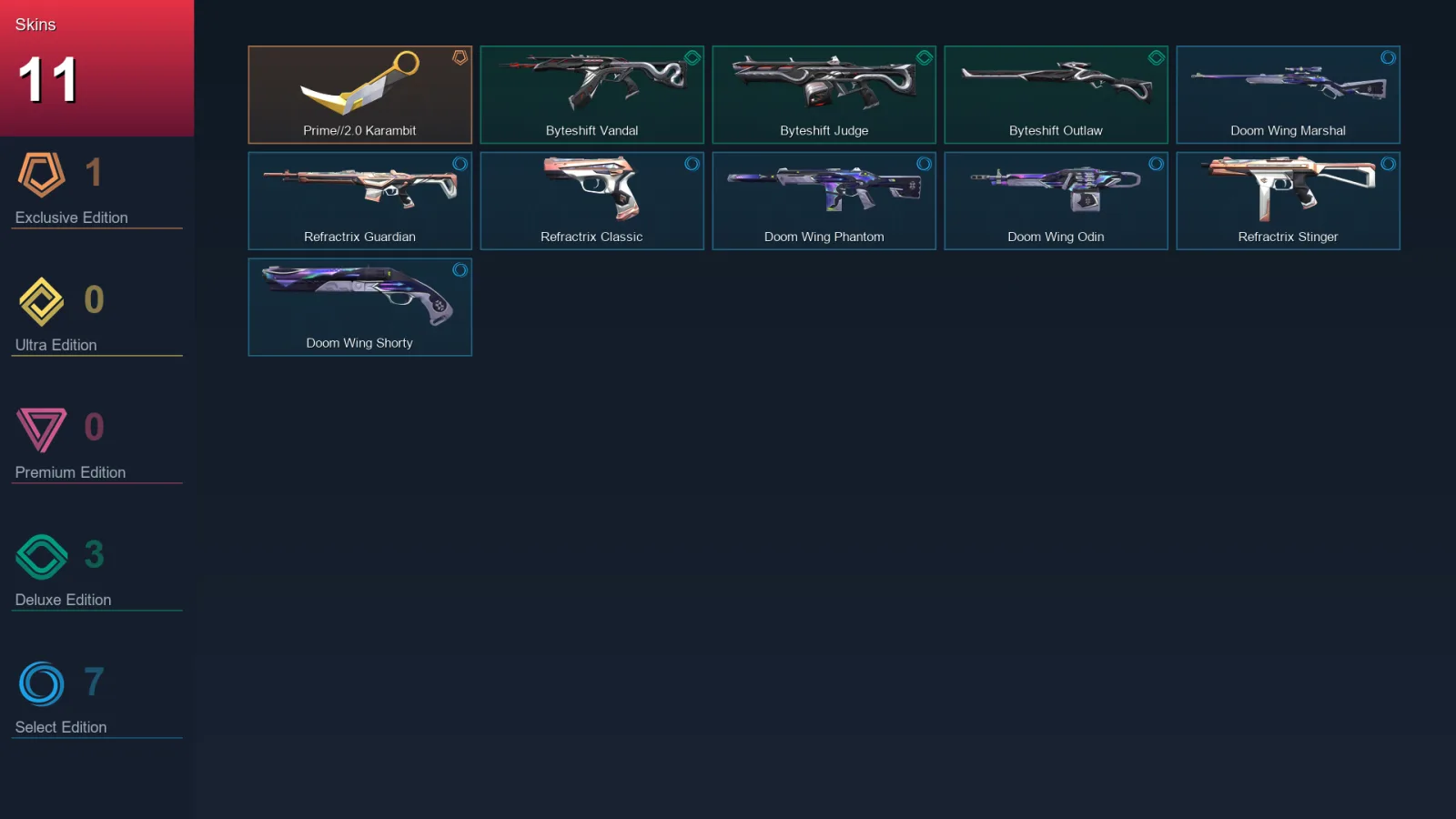 BR | Lv21 | Unranked | 11 Skin | 9 Agent | 10 Buddy