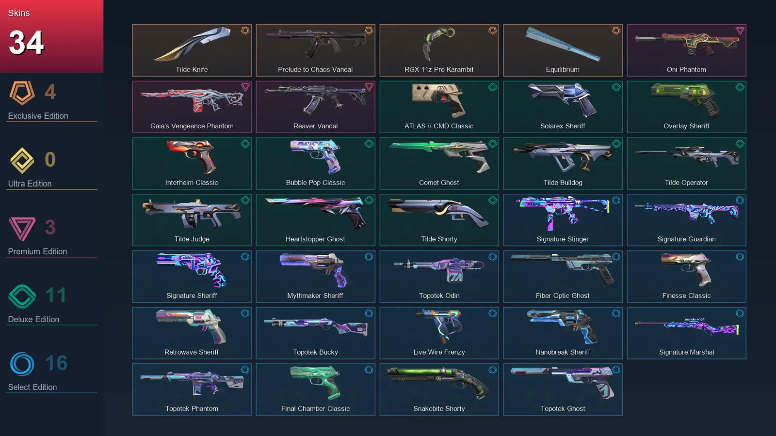 EU | Lv275 | Unranked | 34 Skin | 28 Agent | 94 Buddy — Tilde Bulldog