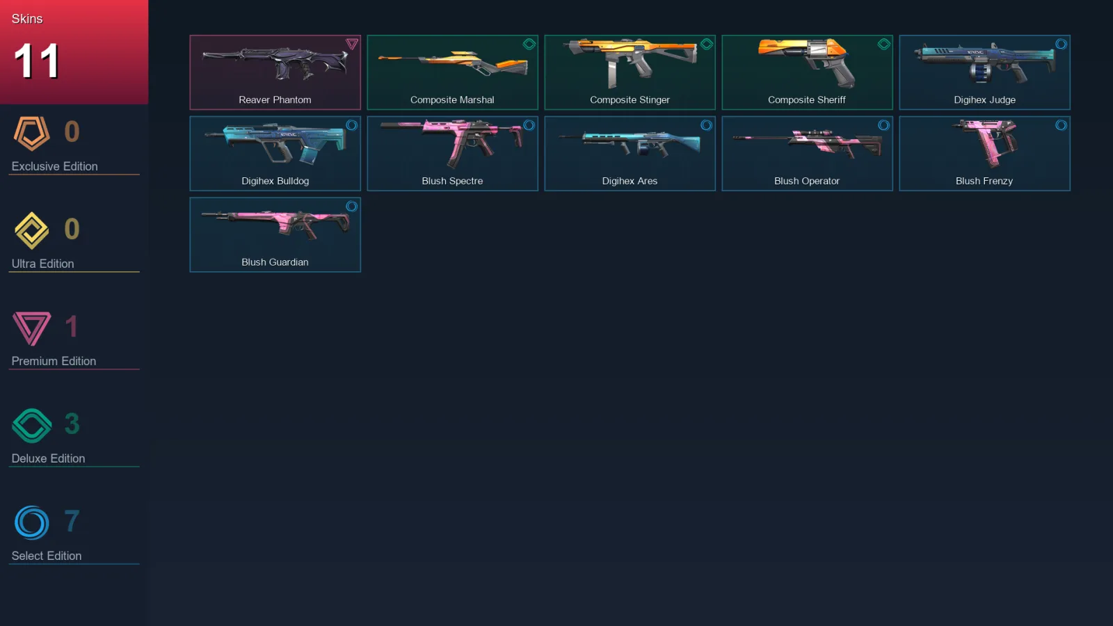 AP | Lv41 | Unranked | 11 Skin | 16 Agent | 19 Buddy