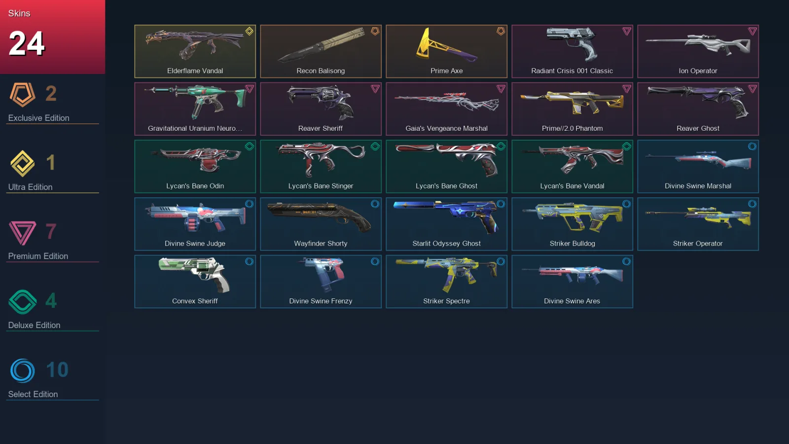 EU | Lv94 | Unranked | 24 Skin | 23 Agent | 44 Buddy — Valorant account