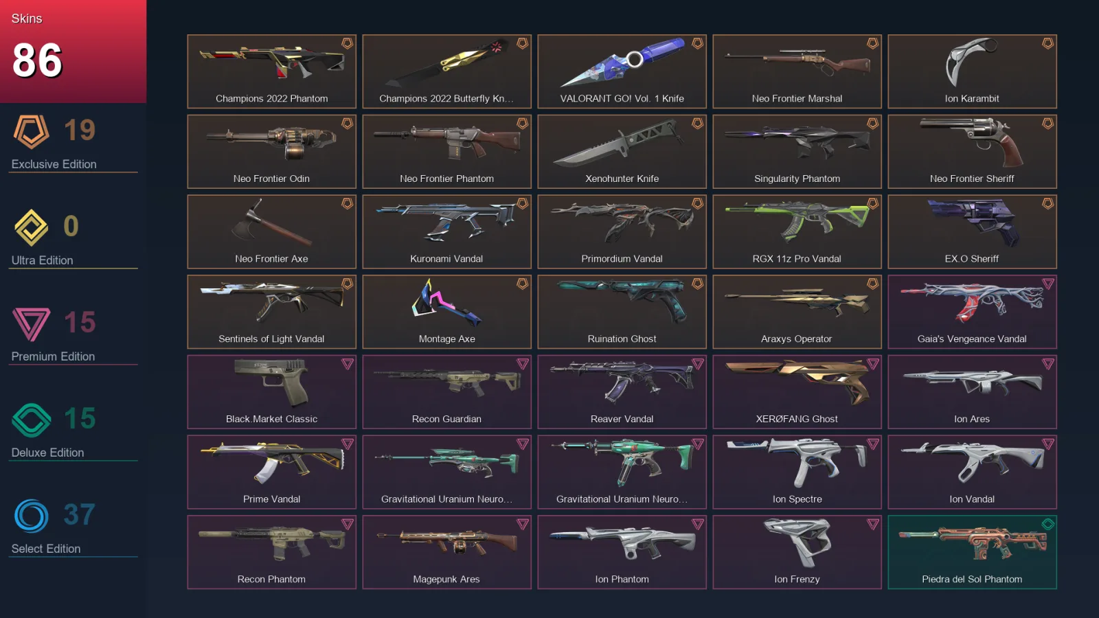 NA | Lv132 | Unranked | 86 Skin | 27 Agent | 94 Buddy