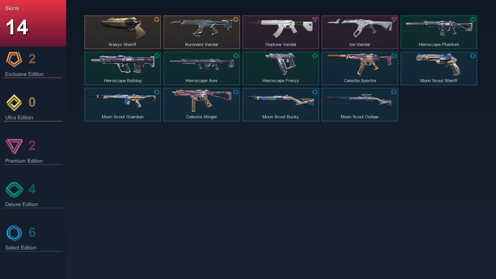 EU | Lv35 | Unranked | 14 Skin | 13 Agent | 16 Buddy