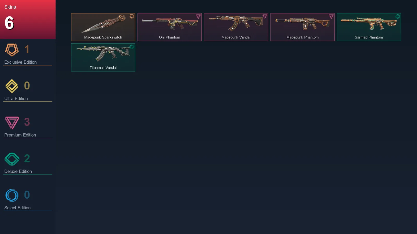 EU | Lv83 | Unranked | 6 Skin | 23 Agent | 34 Buddy