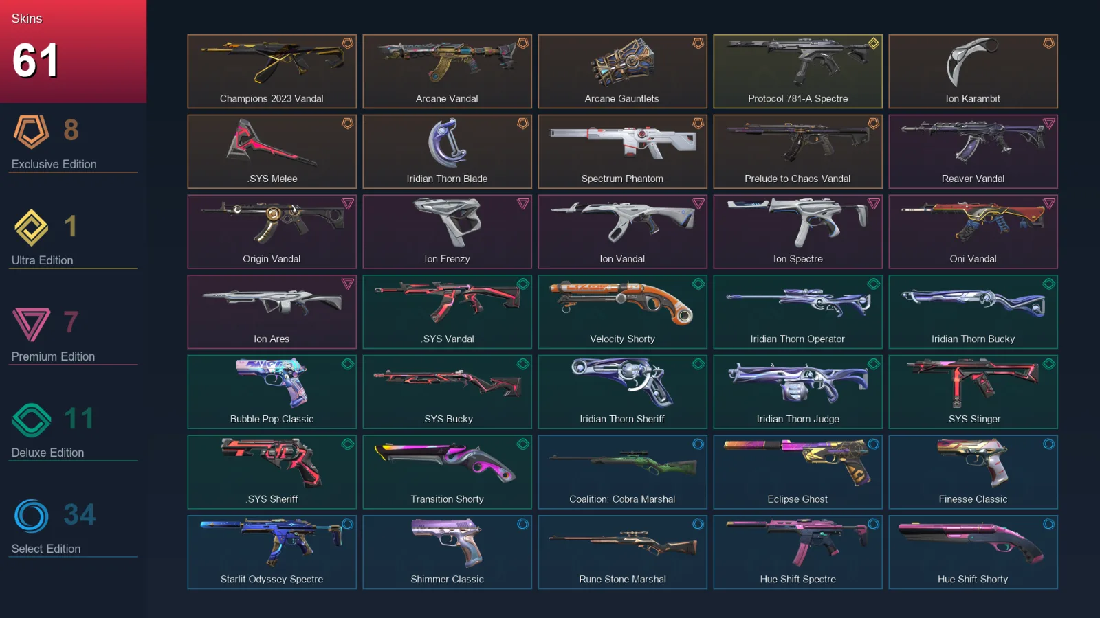 LA | Lv329 | Unranked | 61 Skin | 28 Agent | 122 Buddy