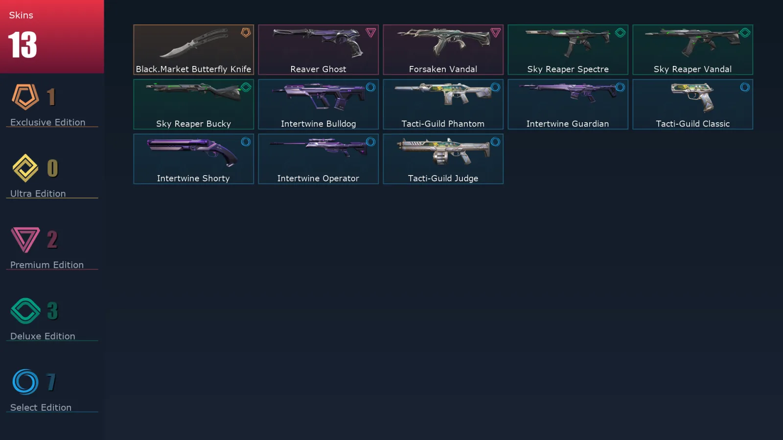 [Valorant] | EU | Level 20 | 8 Agents | 13 Skins