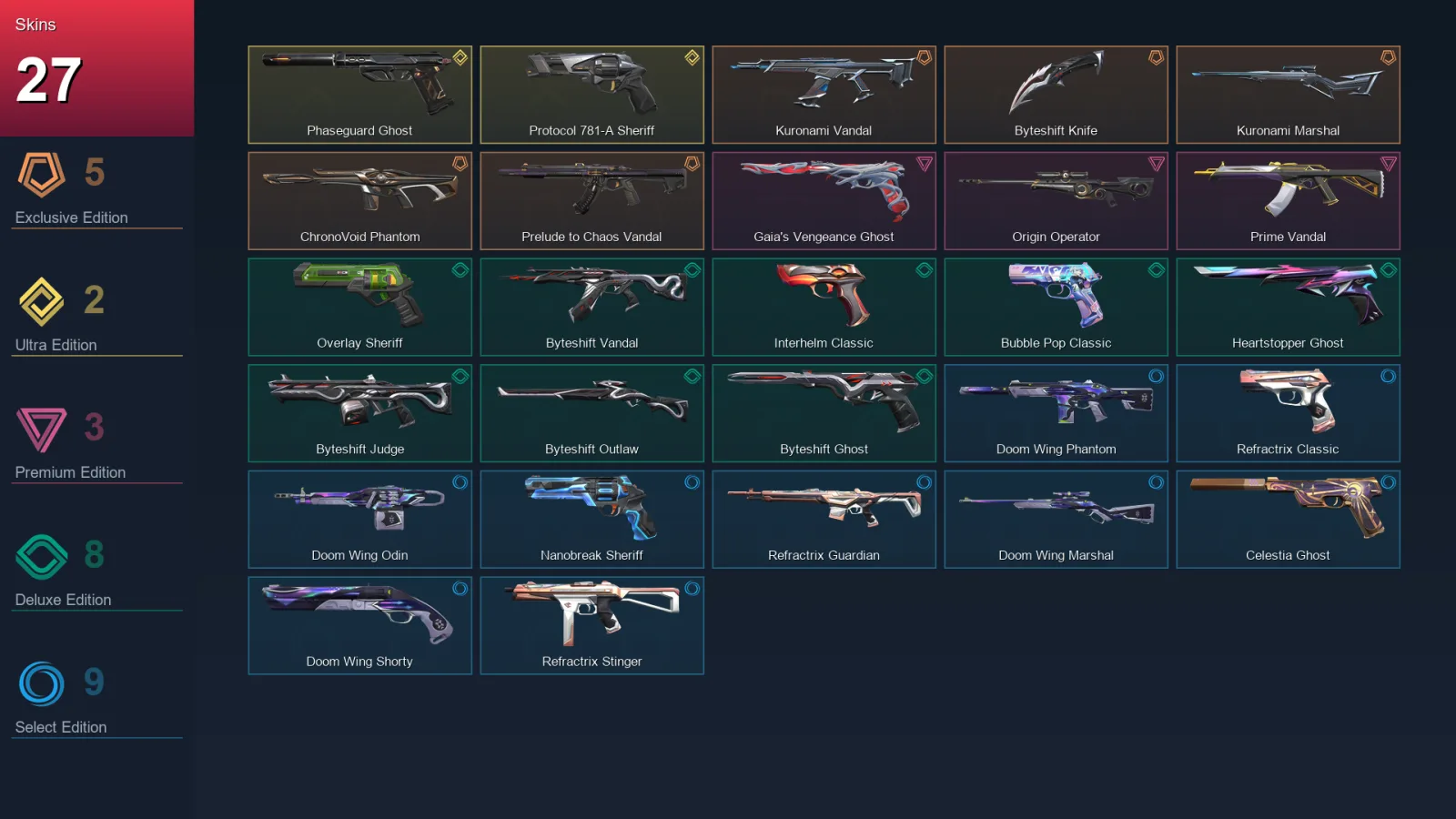 BR | Lv180 | Unranked | 27 Skin | 28 Agent | 61 Buddy