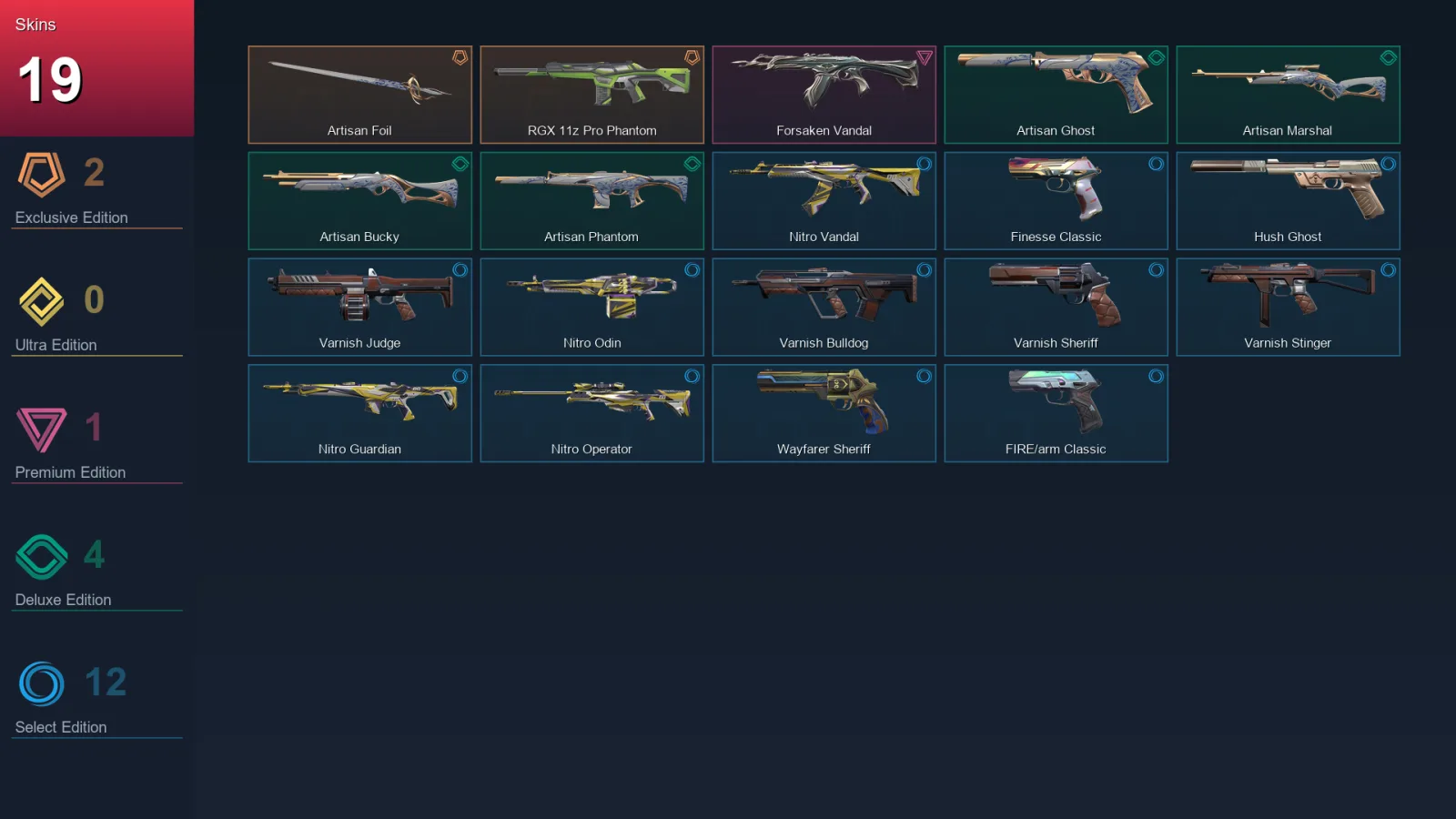 AP | Lv99 | Unranked | 19 Skin | 21 Agent | 48 Buddy