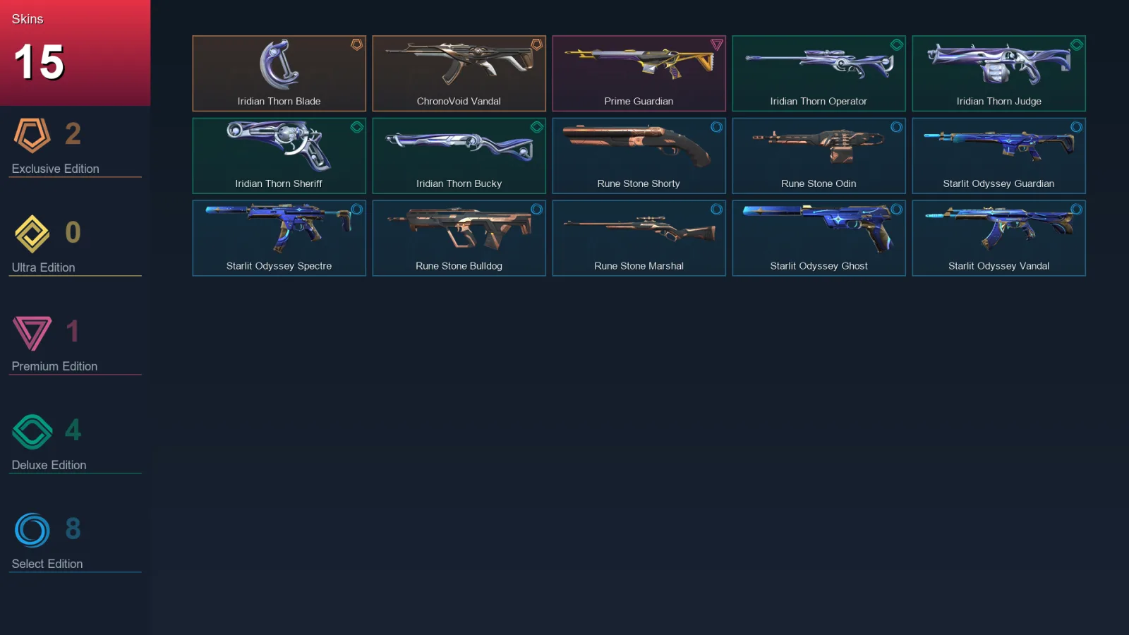 LA | Lv50 | Unranked | 15 Skin | 14 Agent | 24 Buddy