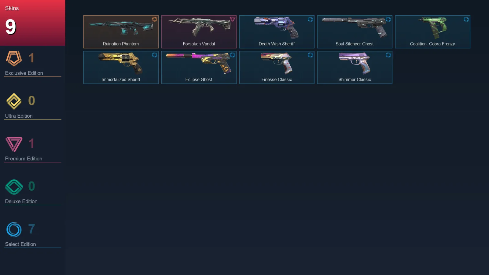 EU | Lv158 | Unranked | 9 Skin | 27 Agent | 47 Buddy