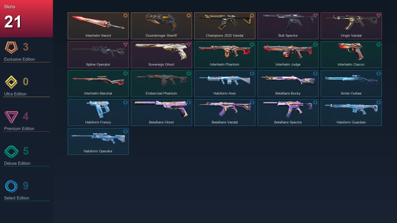 LA | Lv47 | Unranked | 21 Skin | 9 Agent | 30 Buddy
