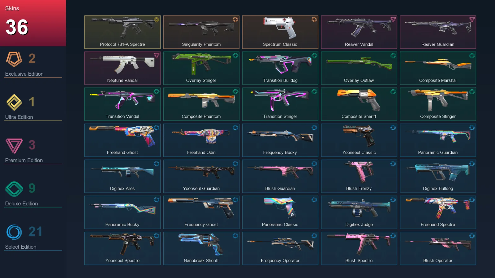 LA | Lv89 | Unranked | 36 Skin | 15 Agent | 52 Buddy