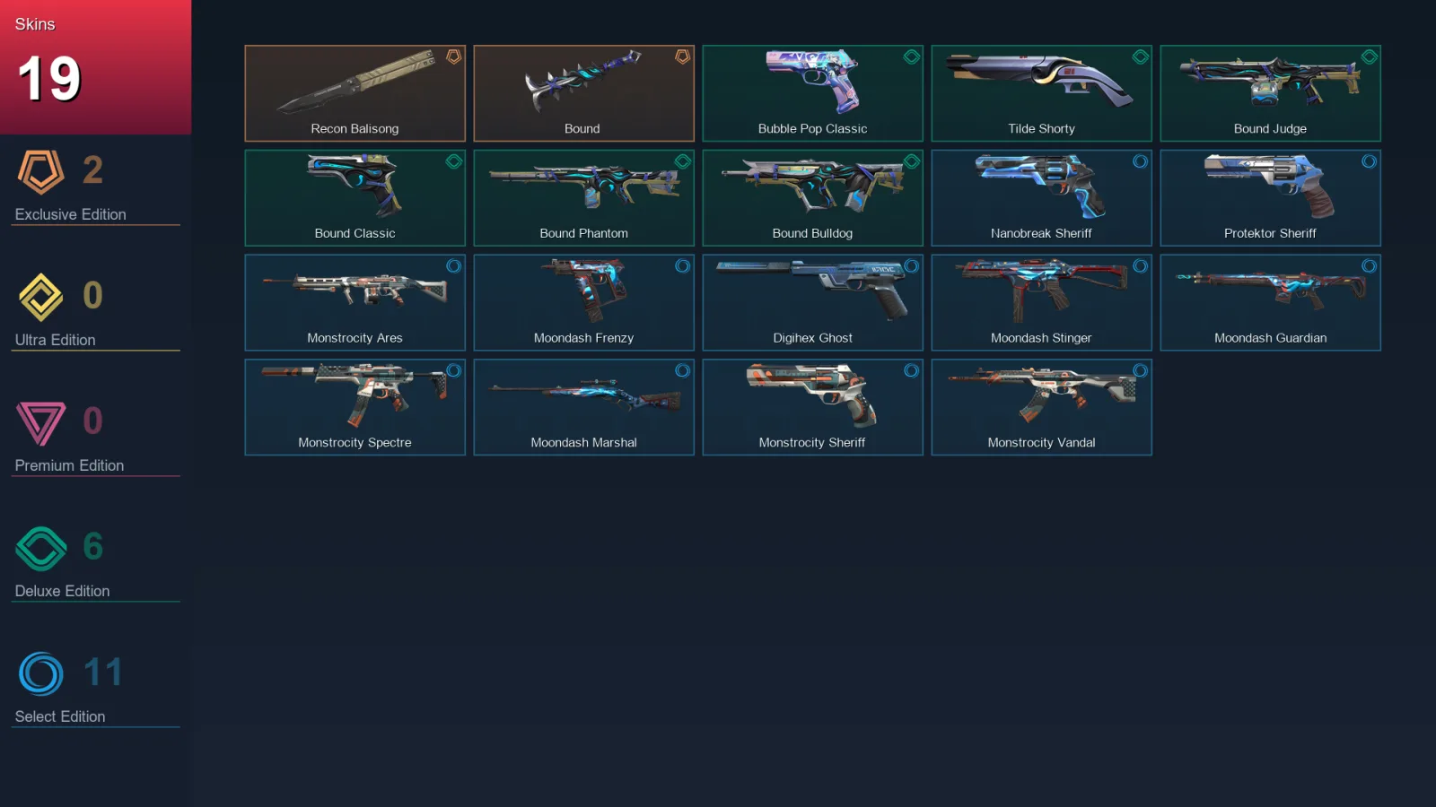 AP | Lv119 | Unranked | 19 Skin | 24 Agent | 51 Buddy — Valorant account