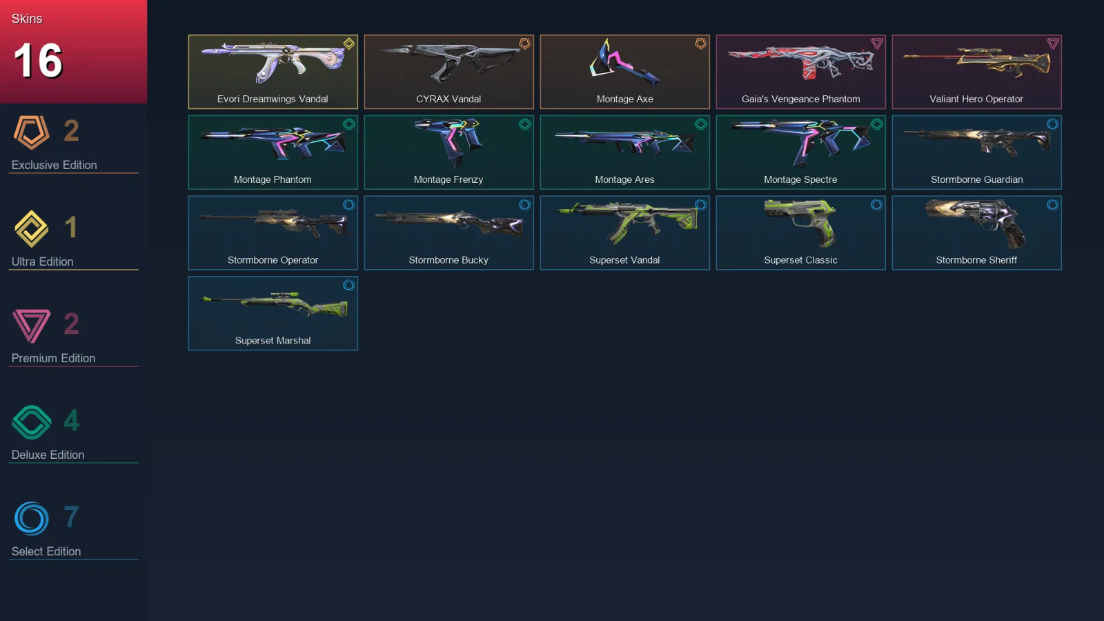 EU | Lv42 | Gold II | 16 Skin | 14 Agent | 19 Buddy