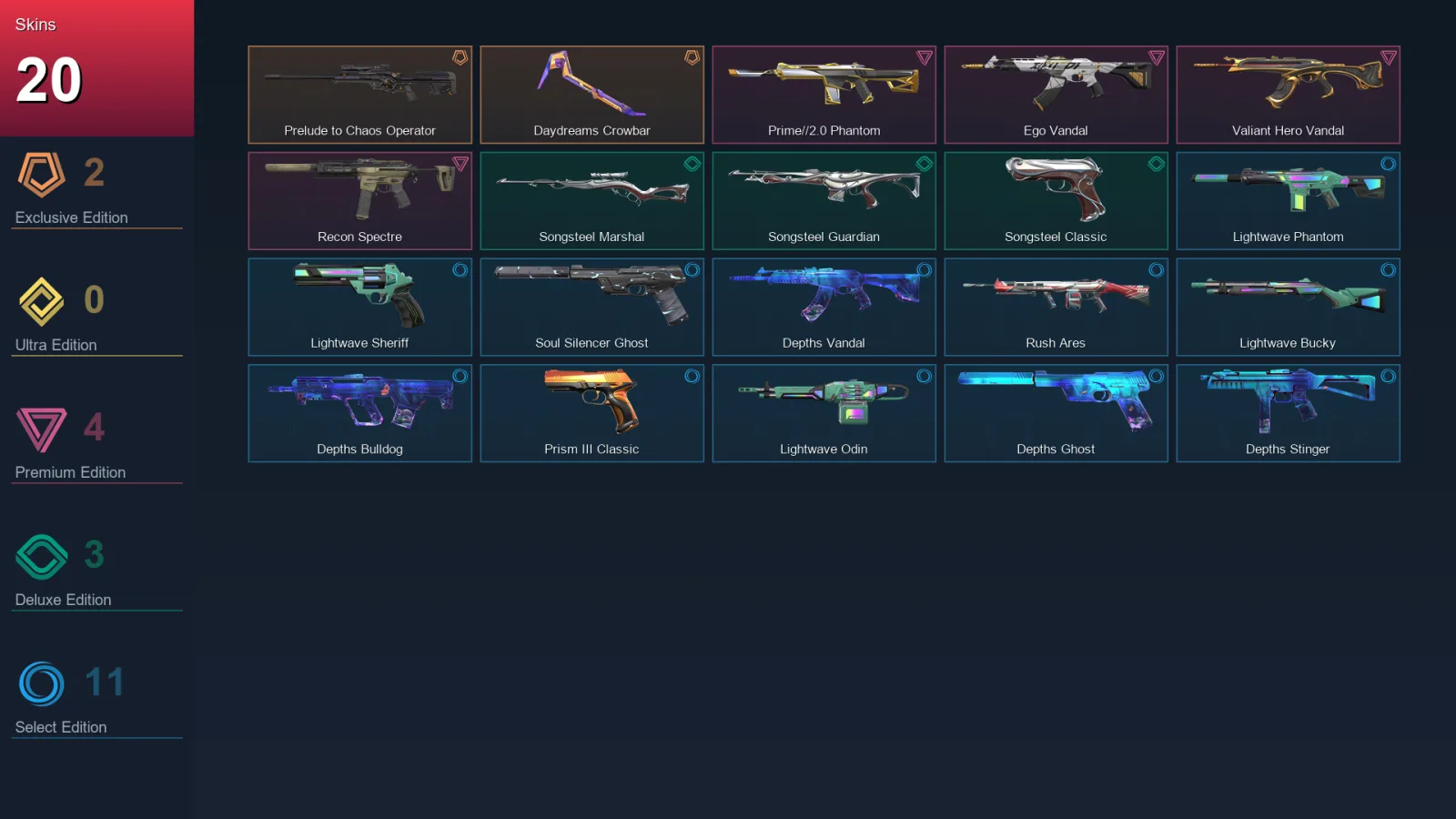 EU | Lv60 | Unranked | 20 Skin | 17 Agent | 31 Buddy — Valorant account