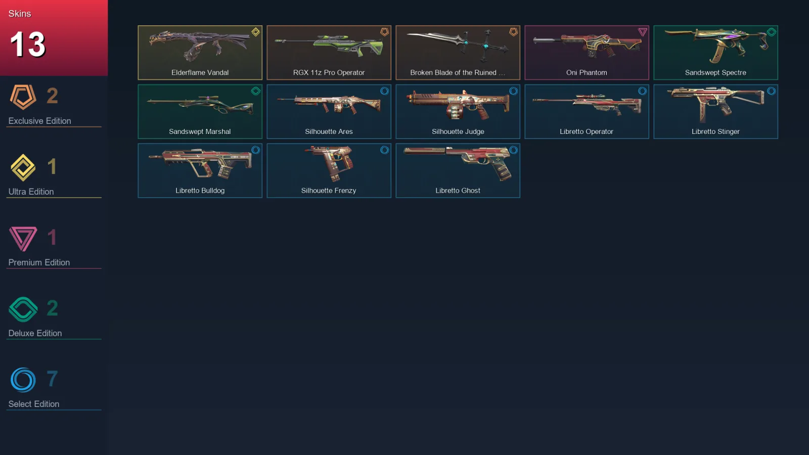 EU | Lv27 | Unranked | 13 Skin | 15 Agent | 19 Buddy — Valorant account