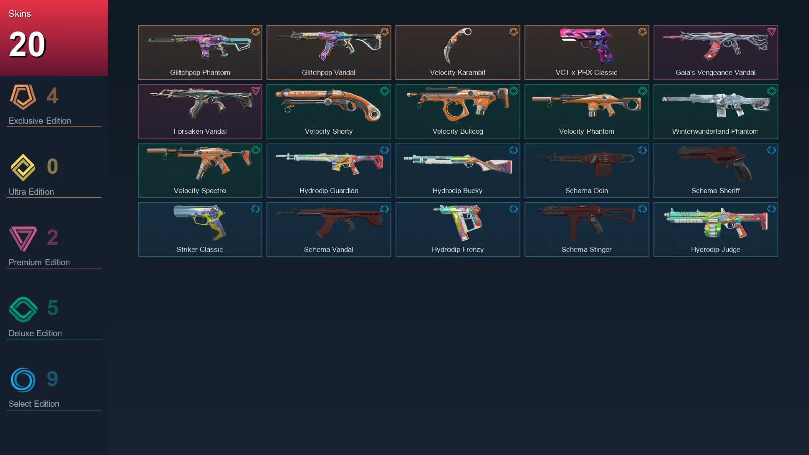 AP | Lv73 | Unranked | 20 Skin | 22 Agent | 44 Buddy — Valorant account