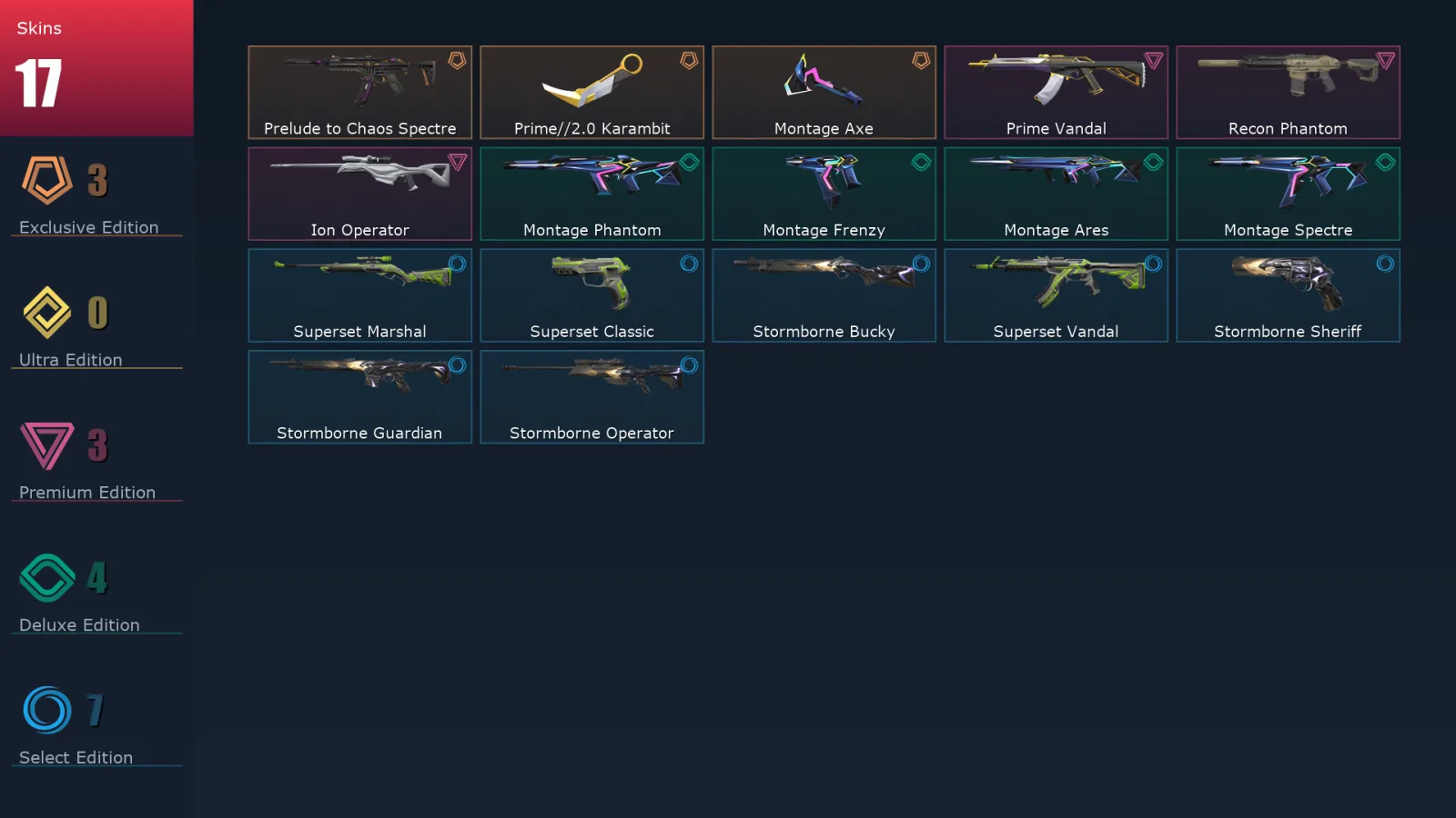 [Valorant] | EU | Level 39 | 13 Agents | 17 Skins