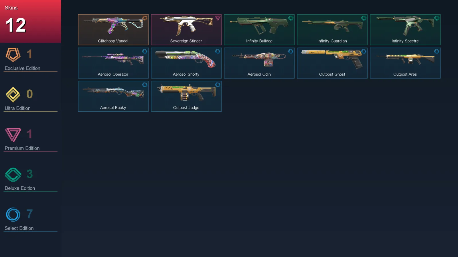 NA | Lv36 | Unranked | 12 Skin | 14 Agent | 18 Buddy
