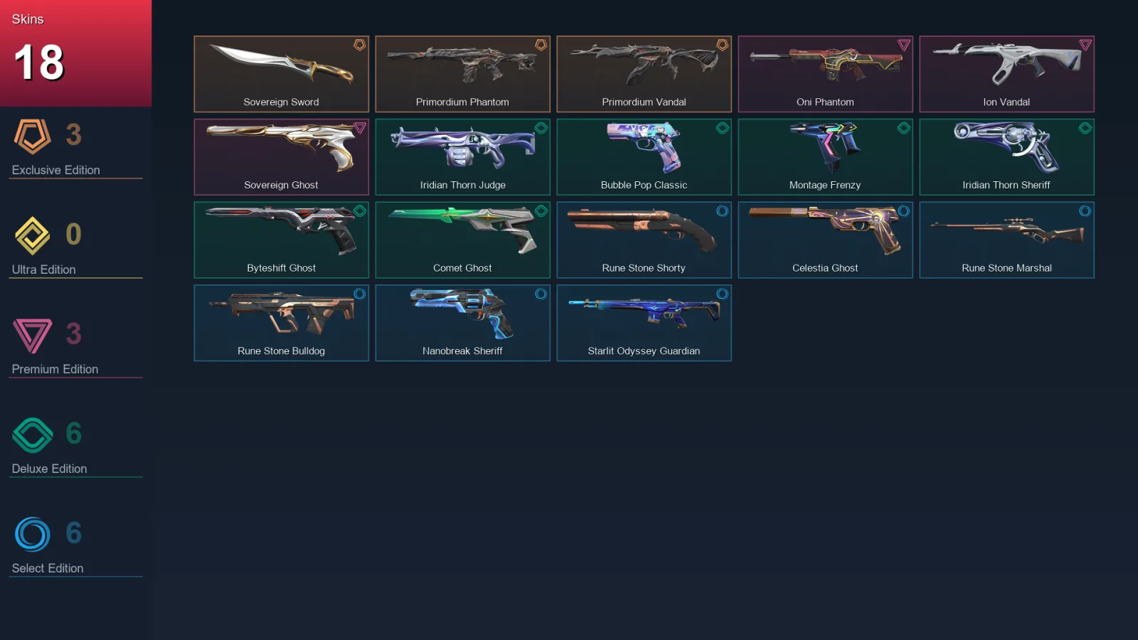EU | Lv140 | Unranked | 18 Skin | 29 Agent | 45 Buddy — Valorant account