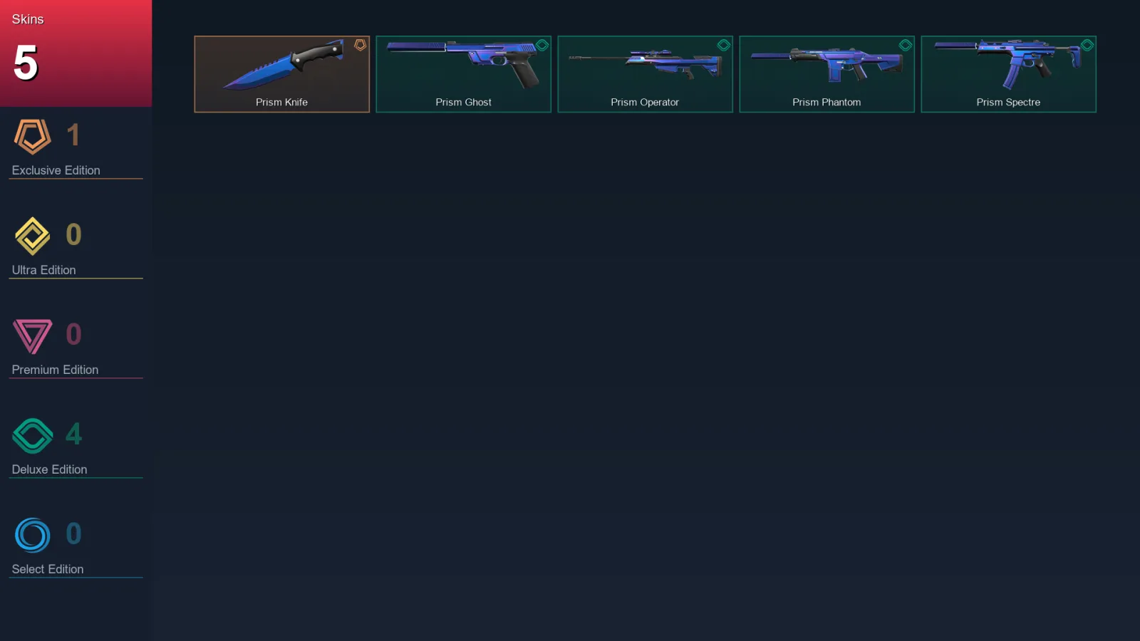EU | Lv17 | Unranked | 5 Skin | 8 Agent | 8 Buddy